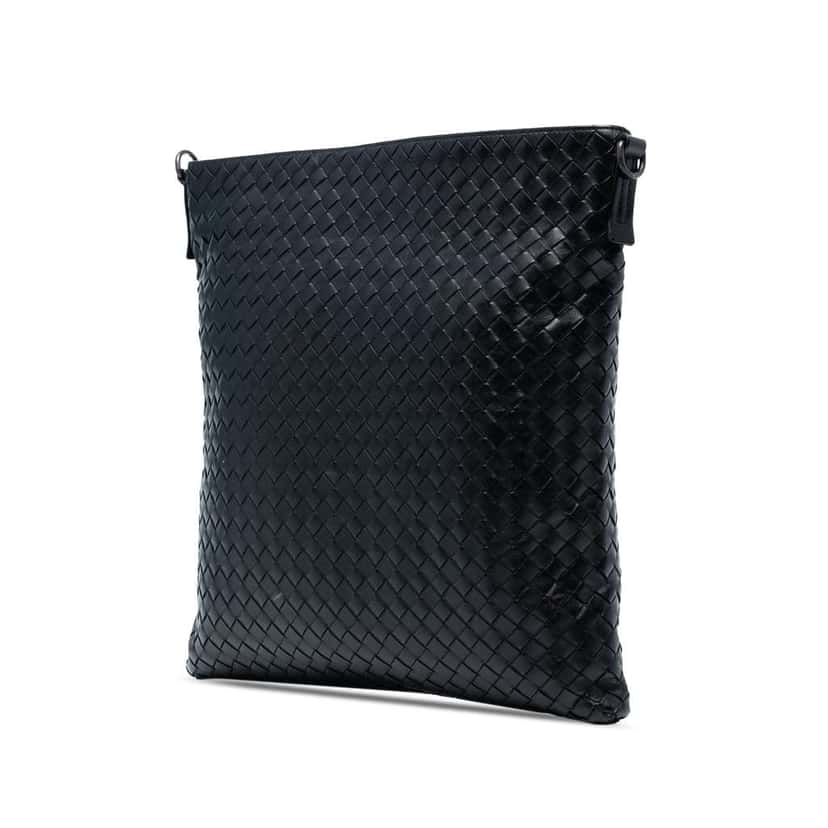Bottega Veneta Nappa Intrecciato VN Crossbody Black Leather Good condition - Back View