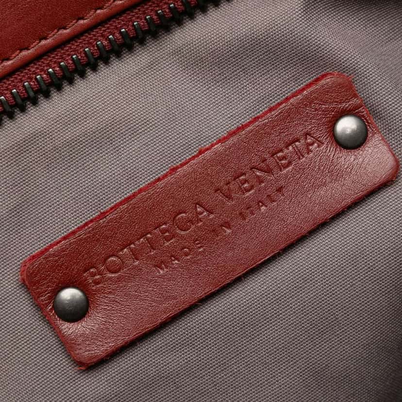 Bottega Veneta Nappa Intrecciato Crossbody Red Leather Good condition - Box View