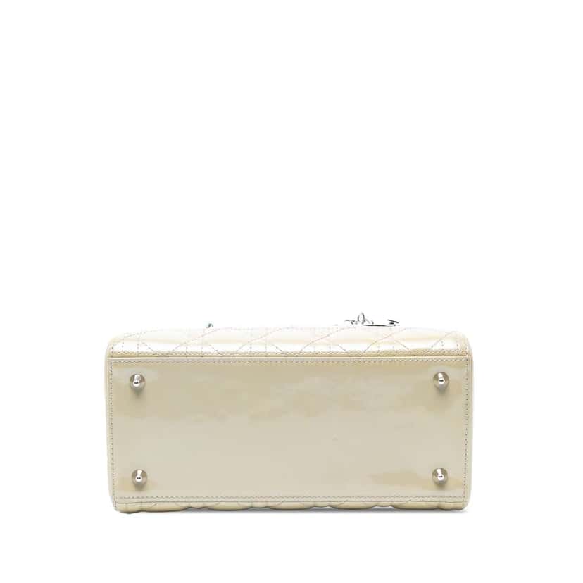 Dior Medium Patent Cannage Lady Dior Brown Leather Good condition - Inside View