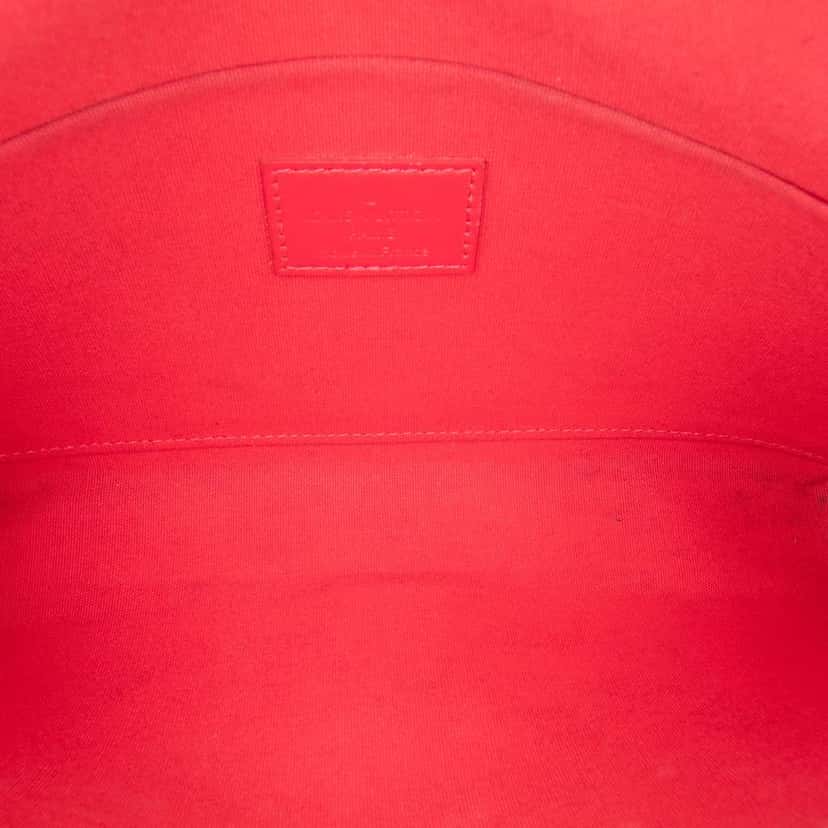 Louis Vuitton Monogram Vernis Pochette Felicie Red Leather Good condition - Box View