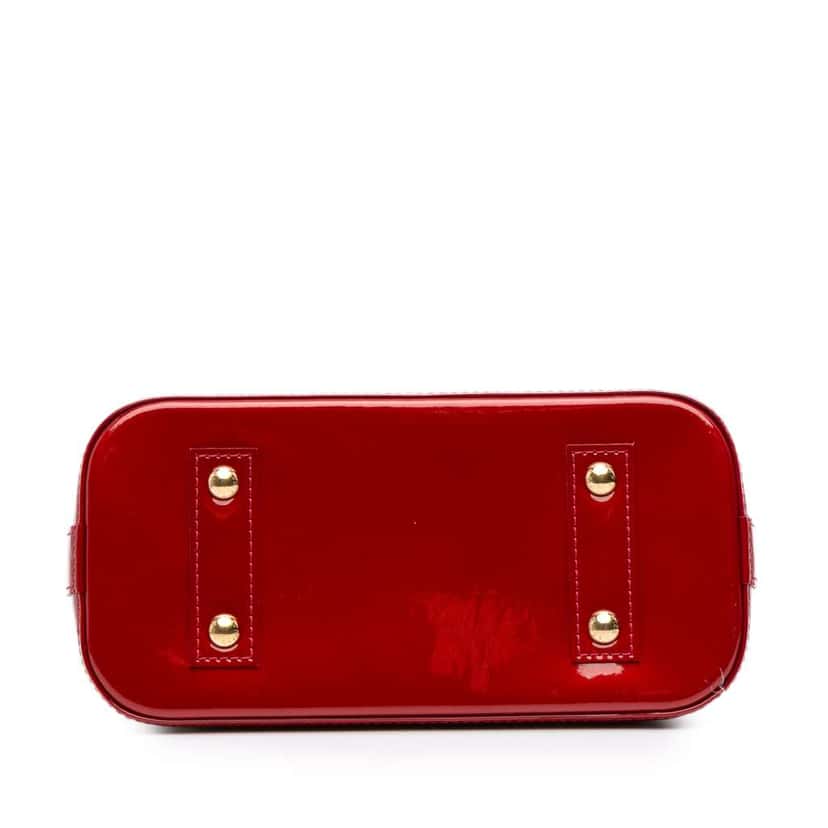 Louis Vuitton Monogram Vernis Alma BB Red Leather Good condition - Inside View