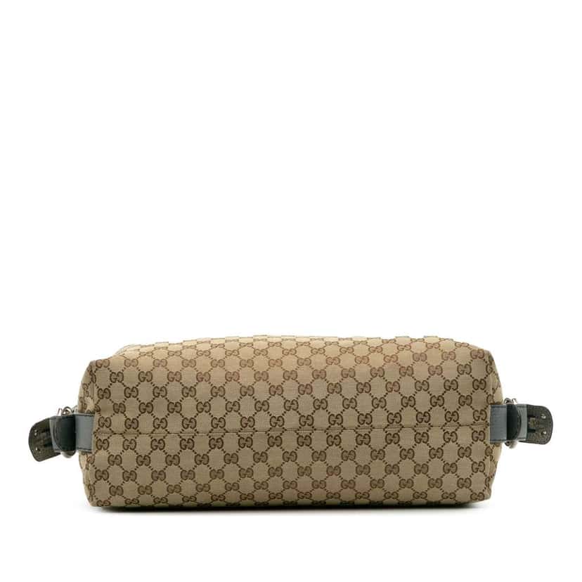 Gucci Medium GG Canvas Bamboo Bar Tote Brown Canvas Good condition - Inside View