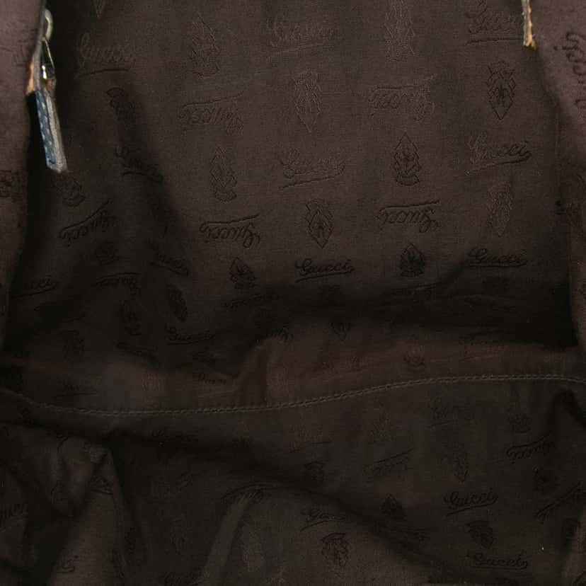 Gucci Medium GG Canvas Bamboo Bar Tote Brown Canvas Good condition - Model View