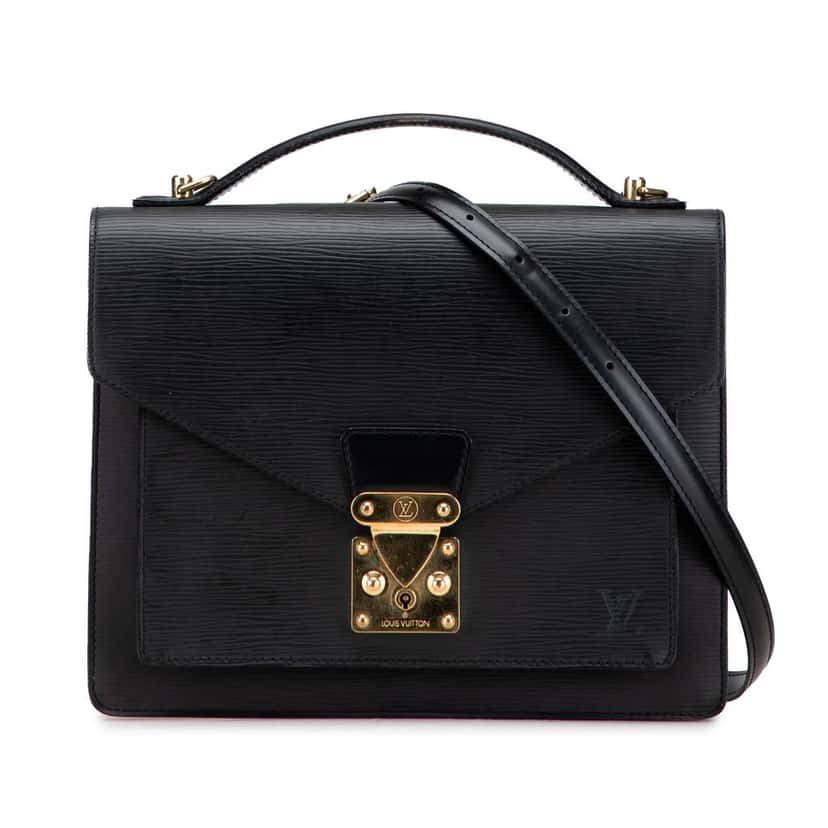 Louis Vuitton Epi Monceau 28 Black Leather Good condition - Front View