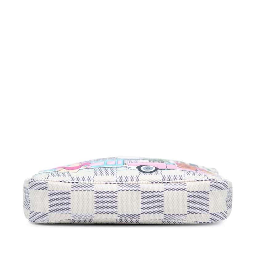 Louis Vuitton Damier Azur Animation Hollywood Mini Pochette Accessoires White Good condition - Inside View