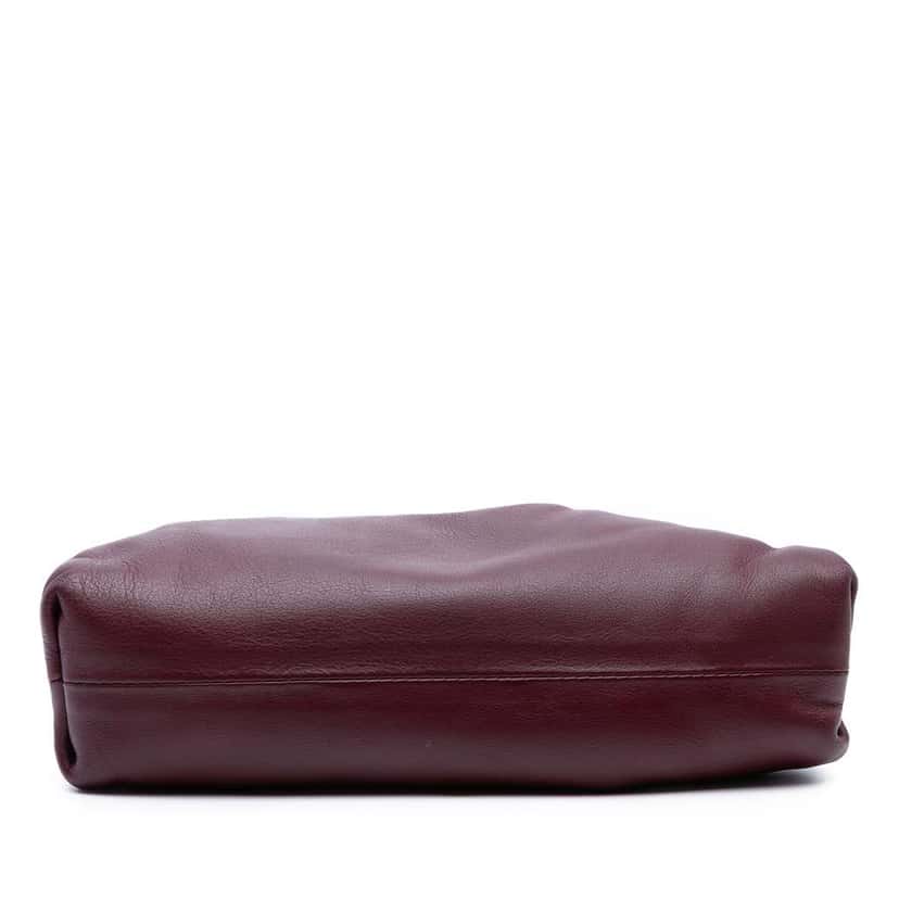 Bottega Veneta Lambskin The Mini Pouch Crossbody Red Leather Good condition - Inside View