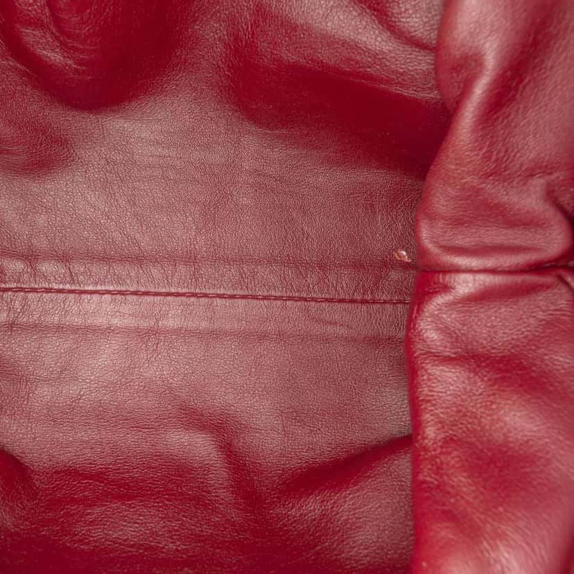 Bottega Veneta Lambskin The Mini Pouch Crossbody Red Leather Good condition - Model View