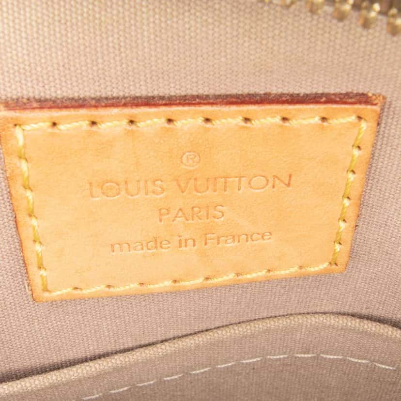 Louis Vuitton Monogram Vernis Alma BB Gold Leather Good condition - Box View