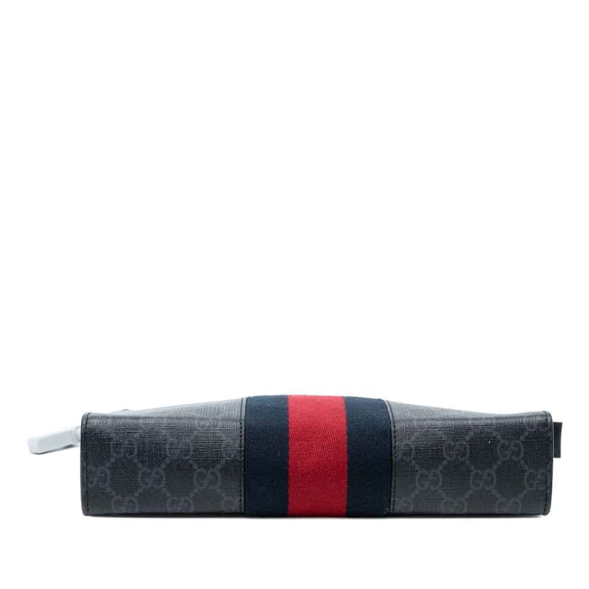 Gucci GG Supreme Web Clutch Black Canvas Good condition - Inside View