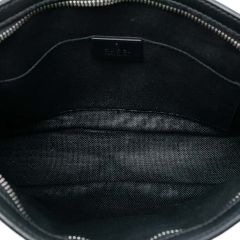 Gucci GG Supreme Web Clutch Black Canvas Good condition - Model View