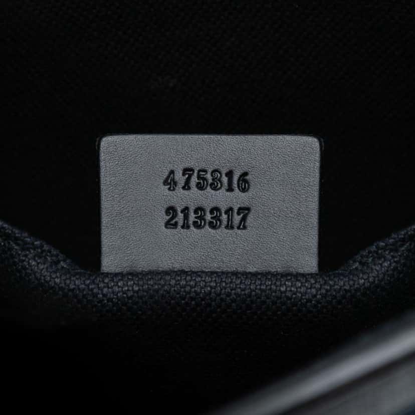 Gucci GG Supreme Web Clutch Black Canvas Good condition - Box View