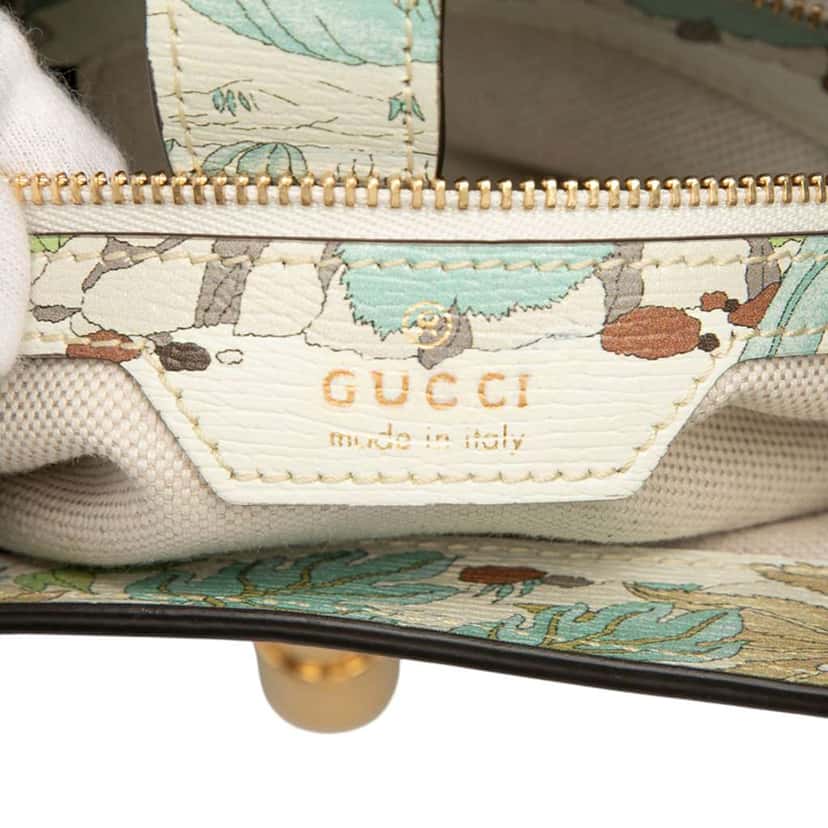 Gucci Small Calfskin Tiger Jackie 1961 Crossbody Blue Leather Good condition - Box View