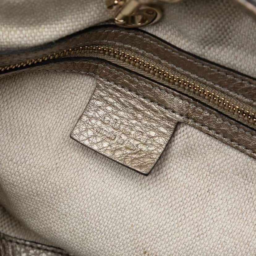 Gucci Medium Leather Soho Chain Tote Gold Leather Good condition - Box View