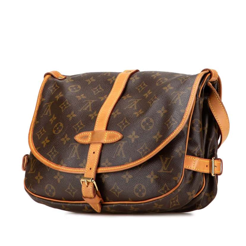 Louis Vuitton Monogram Saumur 25 Brown Canvas Good condition - Back View