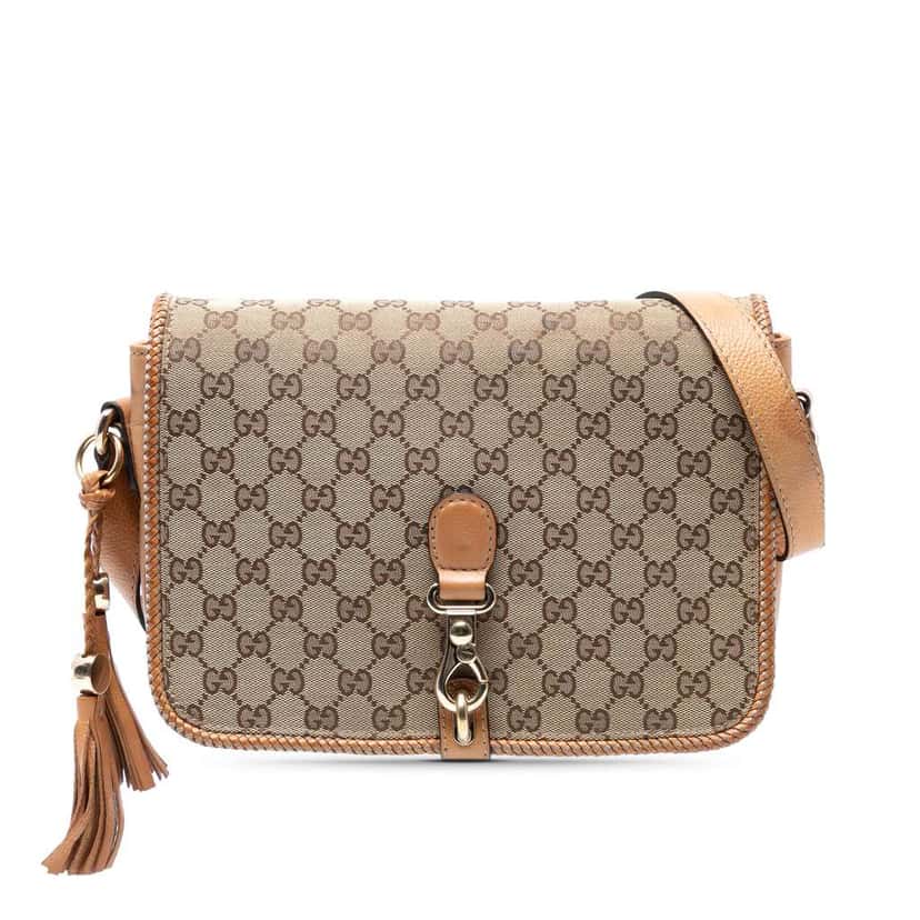 Gucci GG Canvas Marrakech Crossbody Brown Canvas Good condition - Front View