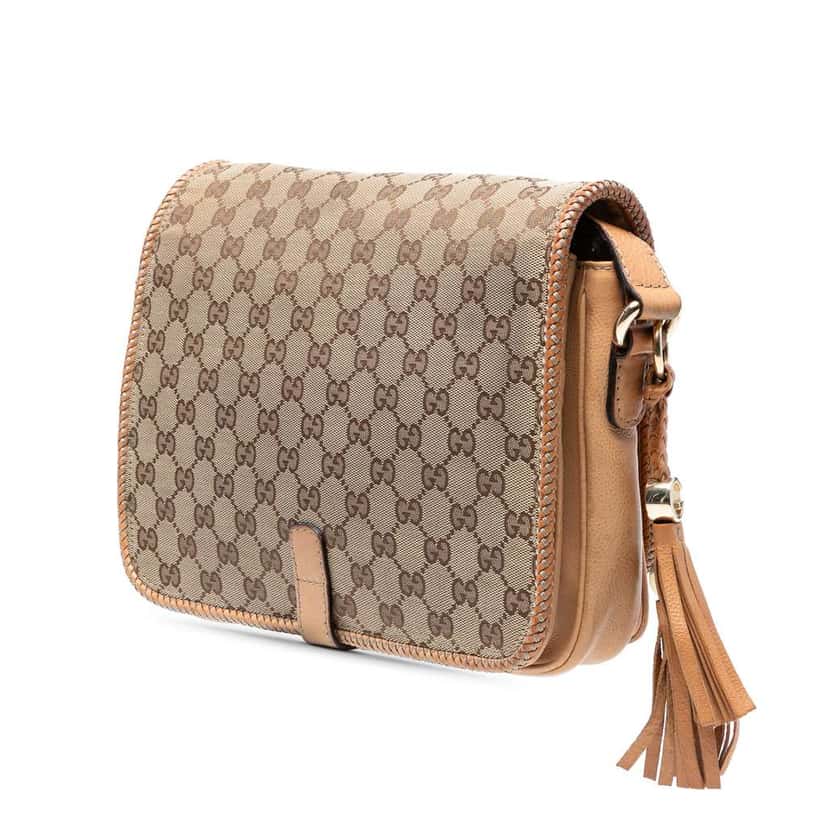 Gucci GG Canvas Marrakech Crossbody Brown Canvas Good condition - Back View