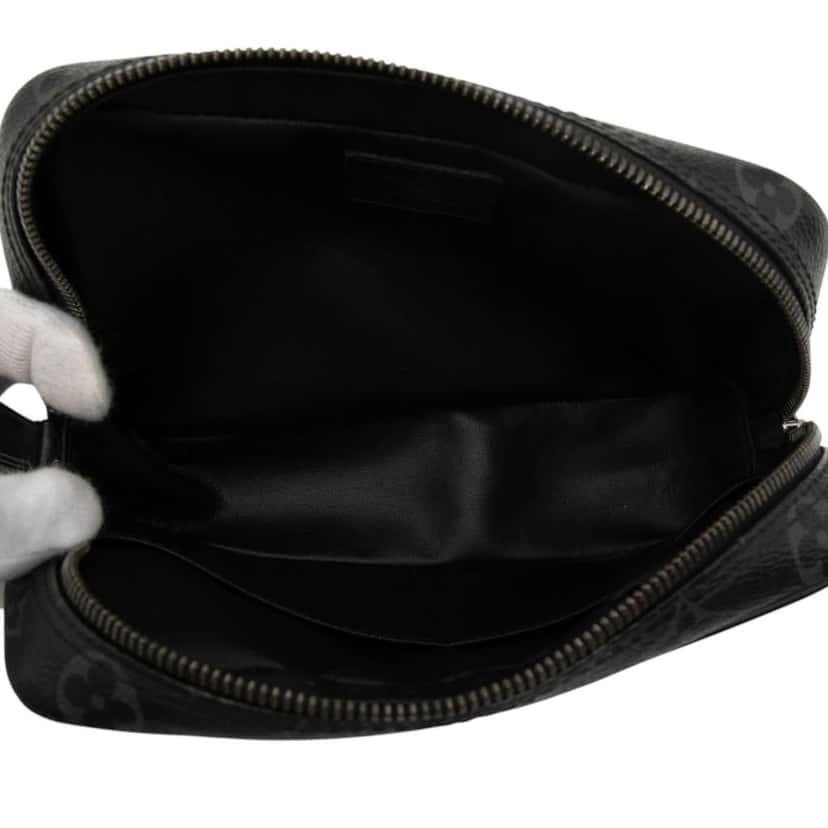 Louis Vuitton Monogram Eclipse Toilet Pouch PM Black Good condition - Model View