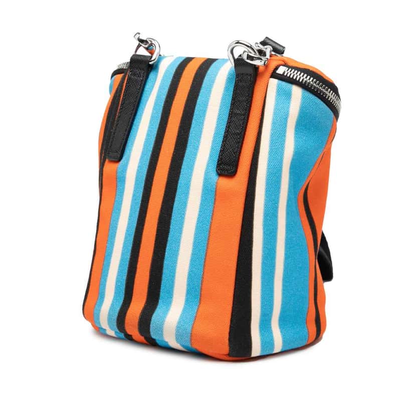 Prada Canvas Canapa Baiadera Crossbody Orange Canvas Good condition - Back View