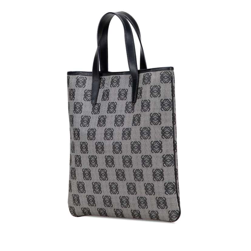 Loewe Anagram Coated Canvas Tote Grey Canvas Good condition - Back View