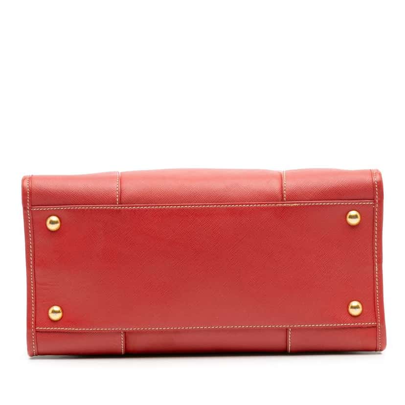 Prada Saffiano Lux Shopping Tote Red Leather Good condition - Inside View