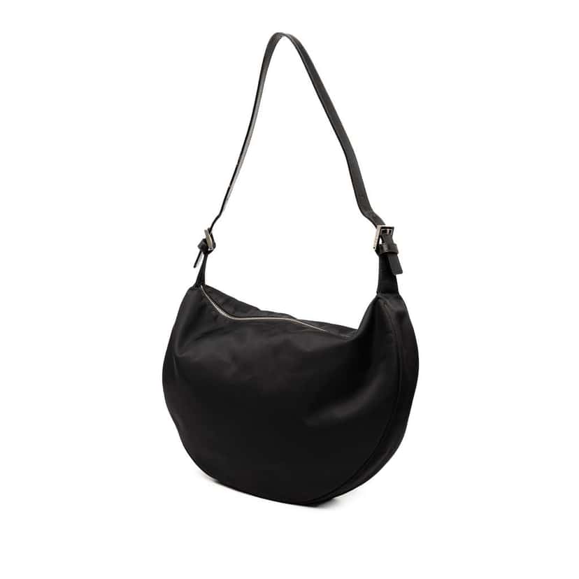 Fendi Nylon FF Shoulder Bag Black Good condition - Back View