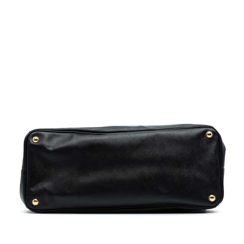 Prada Extra Large Saffiano Lux Galleria Double Zip Tote Black Leather Good condition - Inside View
