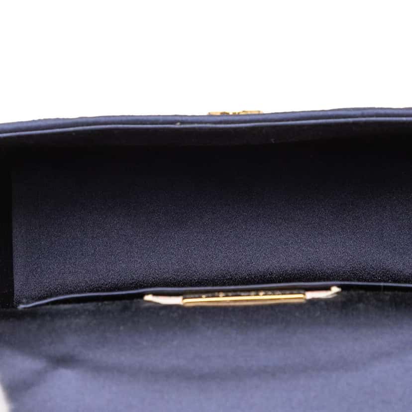Bottega Veneta Velvet and Satin Intrecciato Top Handle Bag Blue Velvet Good condition - Model View