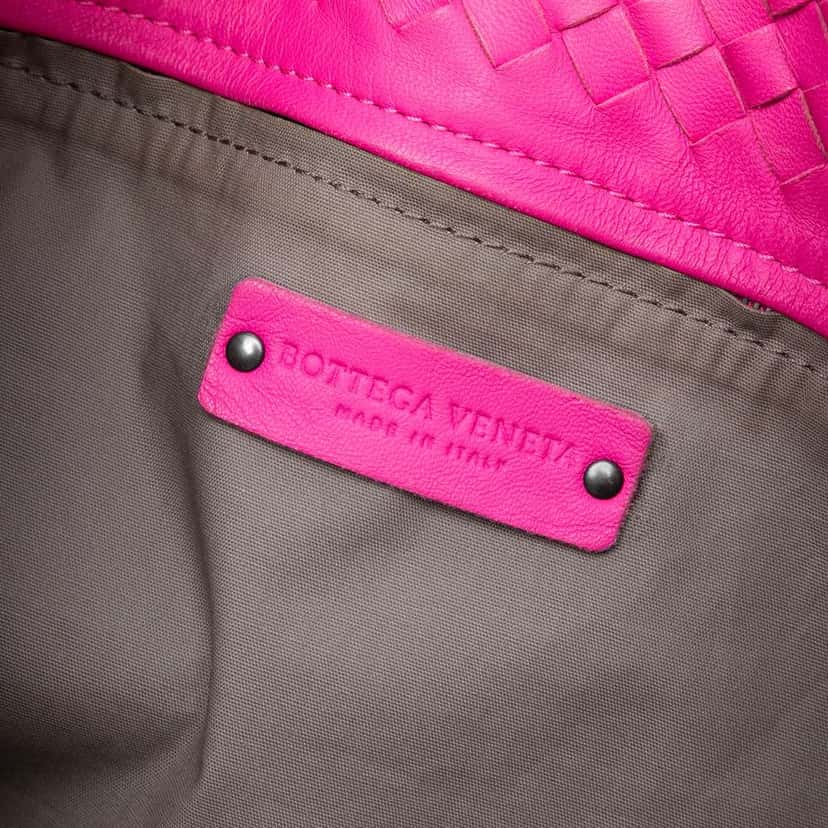 Bottega Veneta Large Nappa Intrecciato Capri Tote Pink Leather Very good condition - Box View