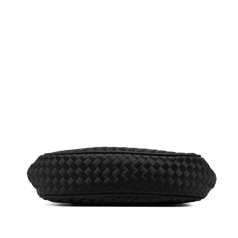 Bottega Veneta Satin Intrecciato Evening Bag Black Satin Good condition - Inside View