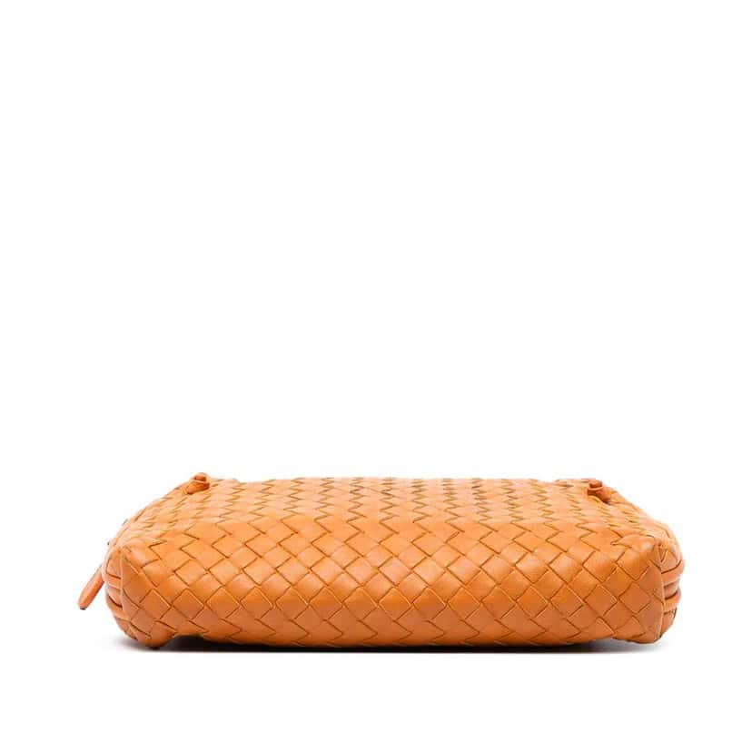 Bottega Veneta Nappa Intrecciato Nodini Crossbody Orange Leather Very good condition - Inside View