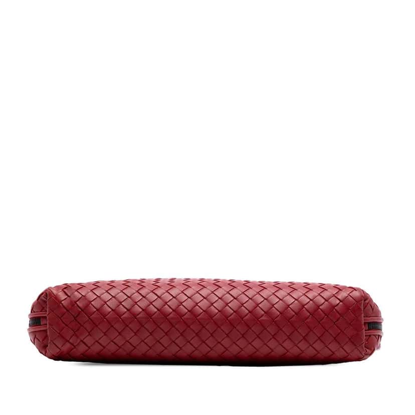Bottega Veneta Large Nappa Intrecciato Nodini Crossbody Red Leather Good condition - Inside View
