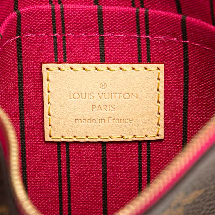 Louis Vuitton Monogram Neverfull Pouch Brown Canvas Good condition - Box View