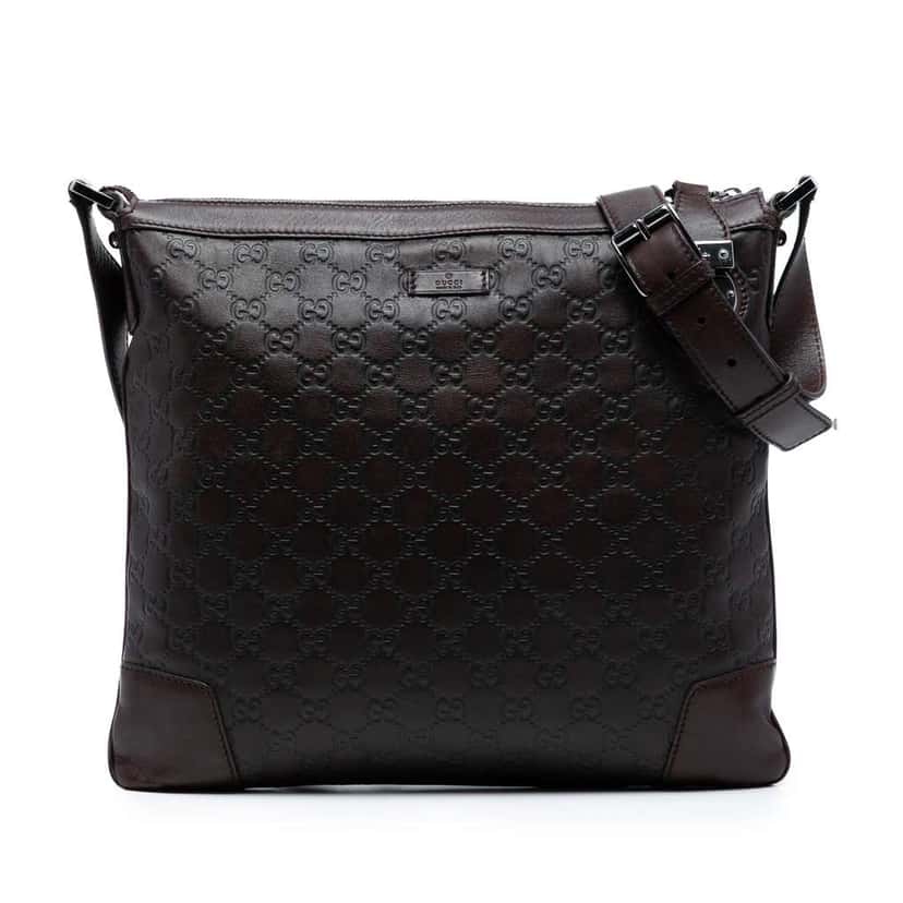 Gucci Guccissima Crossbody Brown Leather Good condition - Front View