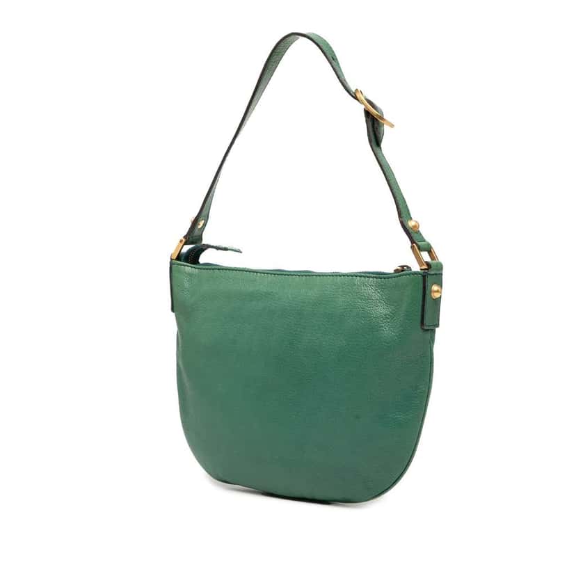 Gucci Small Leather Blondie Hobo Bag Green Leather Good condition - Back View