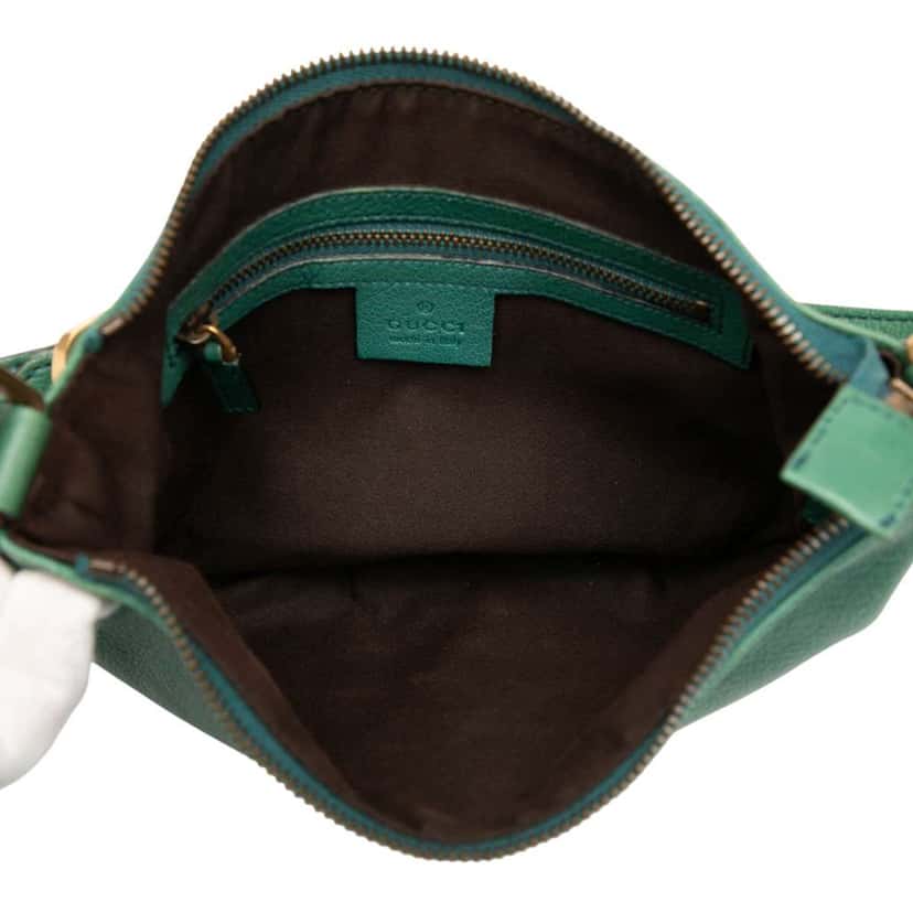 Gucci Small Leather Blondie Hobo Bag Green Leather Good condition - Model View