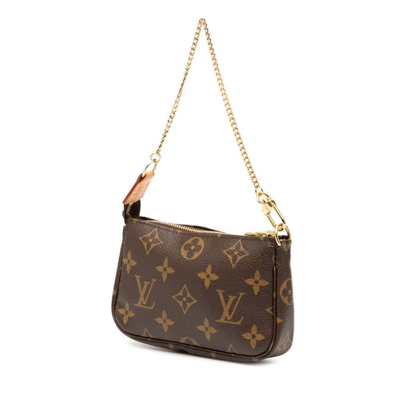 Louis Vuitton Monogram Mini Pochette Accessoires Brown Good condition - Back View