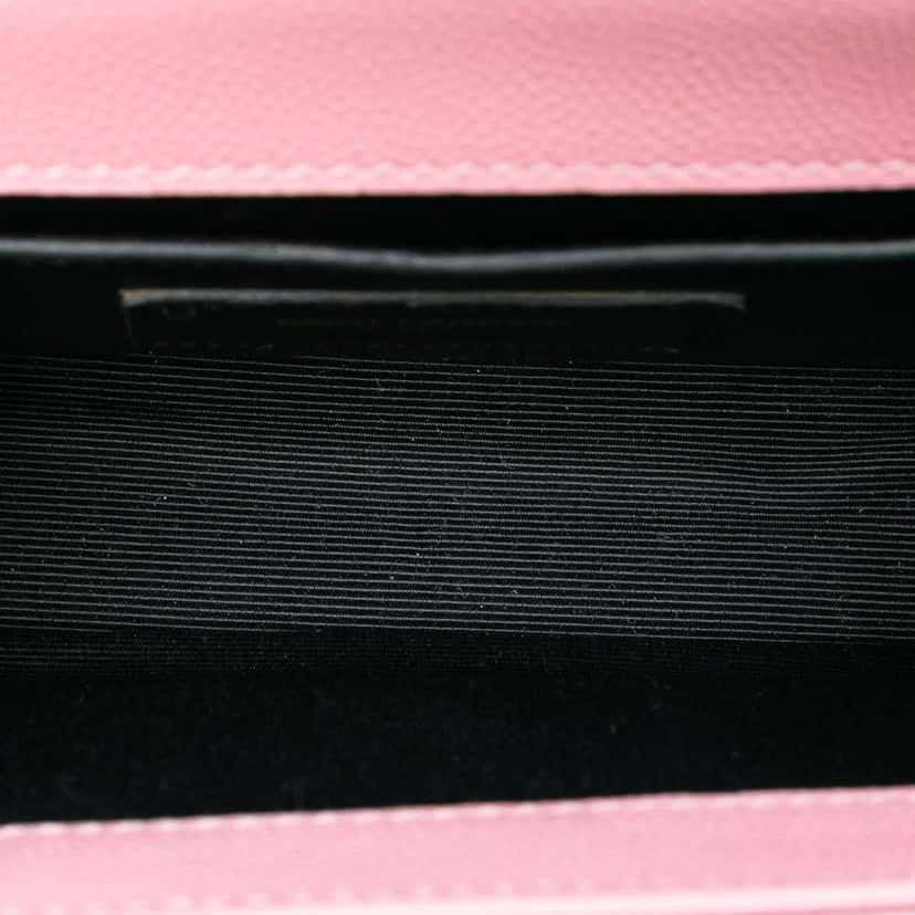 Saint Laurent Small Grain De Poudre Monogram Kate Crossbody Pink Leather Good condition - Model View