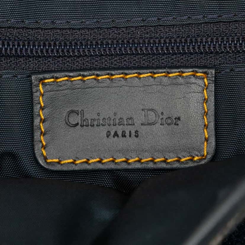 Dior Diorissimo Canvas Double Saddle Bag Blue Canvas Good condition - Box View