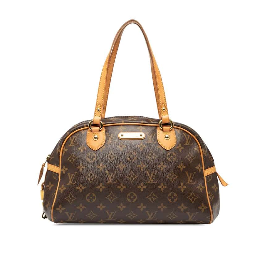 Louis Vuitton Monogram Montorgueil PM Brown Fair condition - Front View
