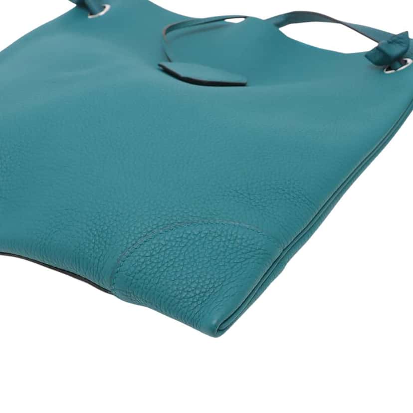 Hermès Clemence Silky City 33 Blue Leather Good condition - Box View