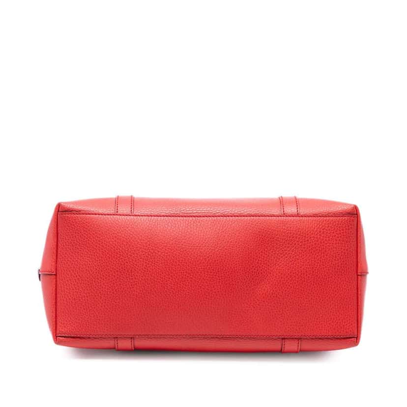 Gucci Leather GG Charm Dome Satchel Red Leather Good condition - Inside View