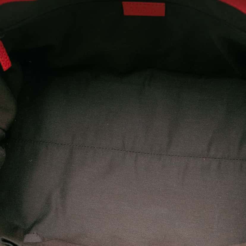 Gucci Leather GG Charm Dome Satchel Red Leather Good condition - Model View