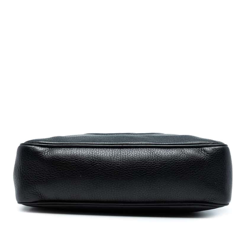 Gucci Pebbled Leather Soho Chain Zip Shoulder Bag Black Leather Good condition - Inside View