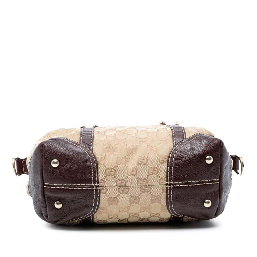 Gucci GG Canvas Horsebit Nail Boston Bag Brown Canvas Good condition - Inside View