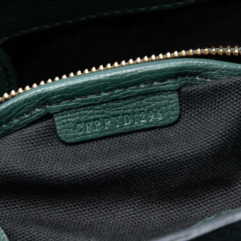 Burberry Medium Leather and House Check Banner Satchel Green Leather Good condition - Box View
