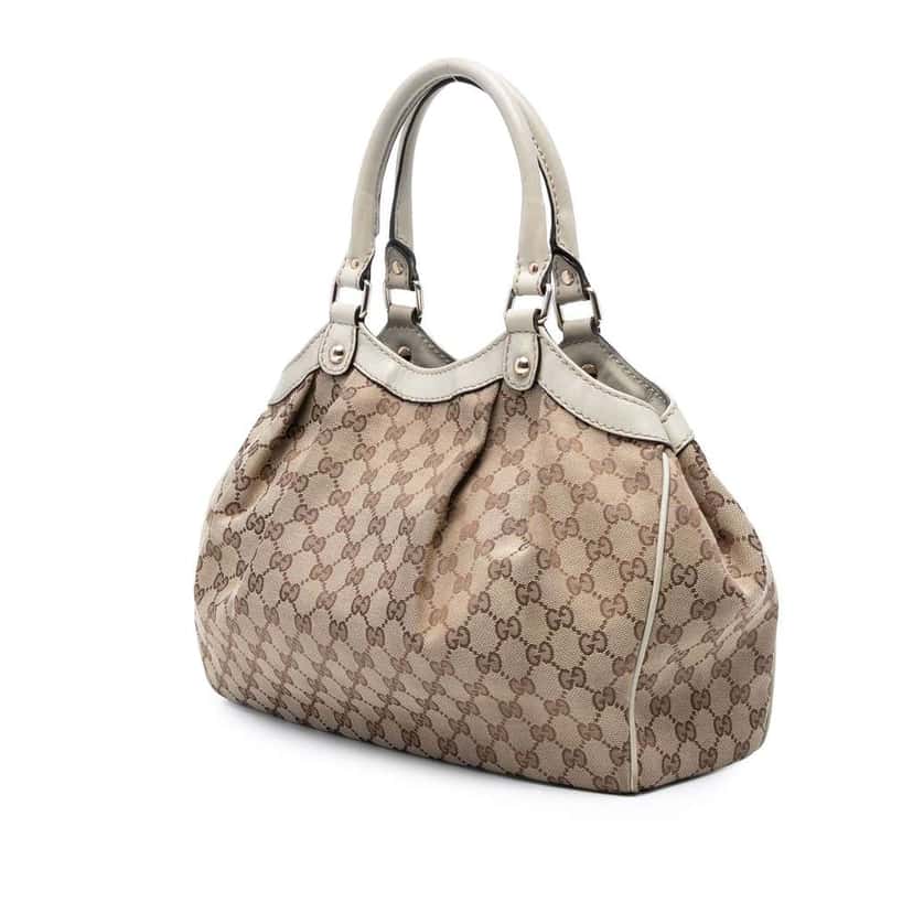 Gucci Medium GG Canvas Sukey Tote Brown Canvas Good condition - Back View