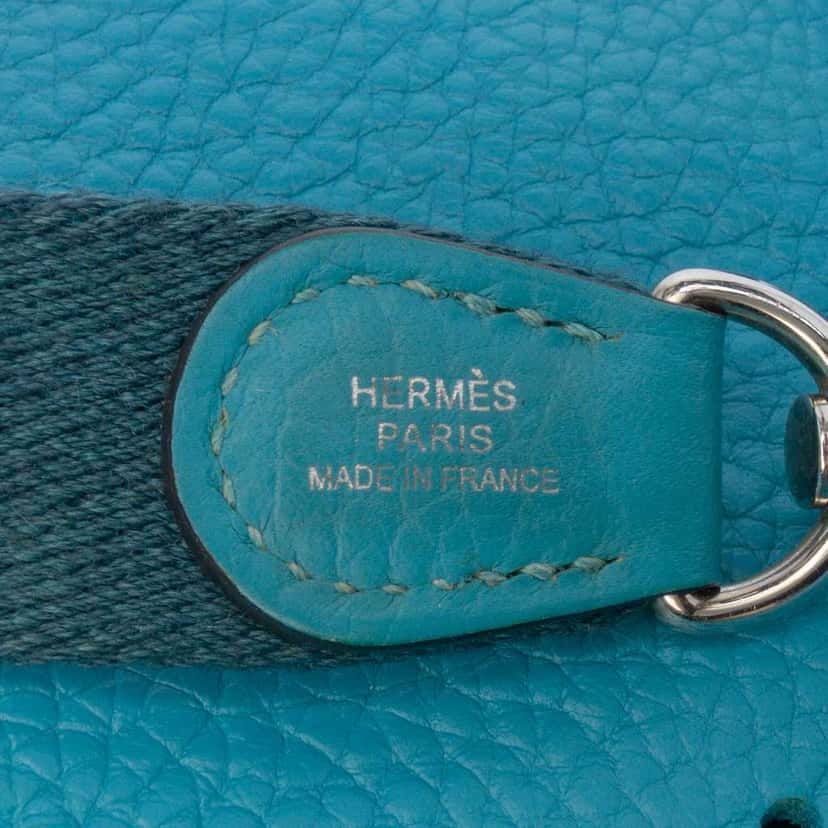 Hermès Clemence Evelyne TPM Blue Leather Very good condition - Box View