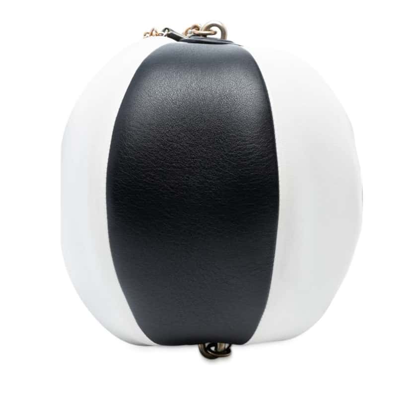 Chanel Calfskin Coco Beach Ball Bag Black Leather Very good condition - Back View