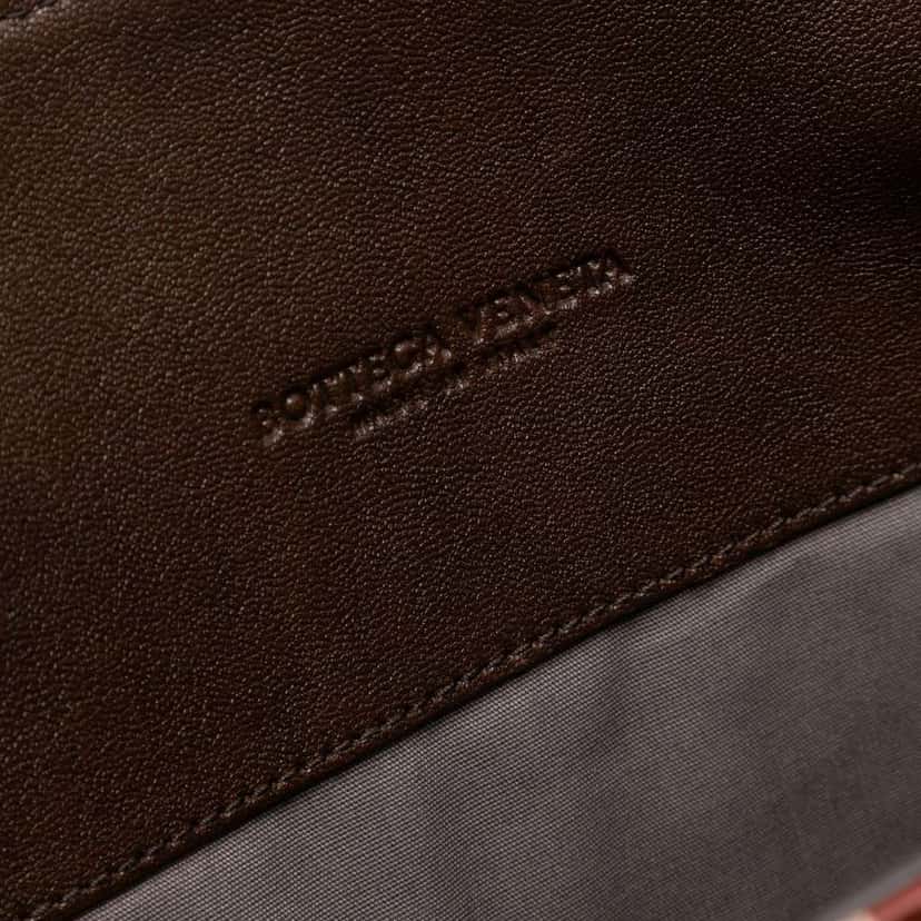 Bottega Veneta Nappa Intrecciato Club Fume Briefcase Brown Leather Good condition - Box View