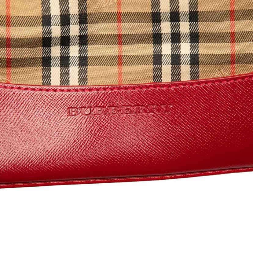 Burberry Haymarket Check Canvas Tote Brown Canvas Very good condition - Box View